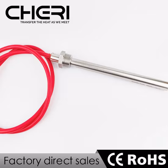 Electric Resistance Tube Air Wax Pencil Tubular Element Stainless Steel Infrared Water Immersion Cartridge Heater with Flange or Thread Silicone Wire