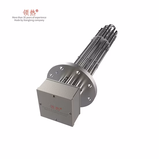 DN100 3kw Water Oil Gas Flanged Tubular Immersion Tank Heaters with Control