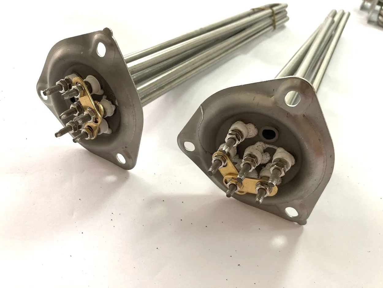 Industrial Heater with Temperature Probe, Flanged Heating Element, Electric Immersion Heater