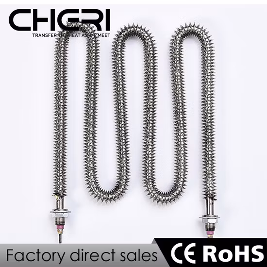 Forced Air Heating Electric Industrial Fin Tube Air Duct Heater Dryers Ovens Ducts Finned Heater